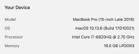 Лот: 16462237. Фото: 5. MacBook Pro (15-inch, 2016) Core...