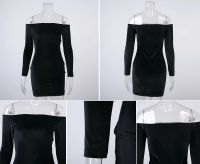 Лот: 8906621. Фото: 2. Черное бархатное платье с открытыми... Женская одежда