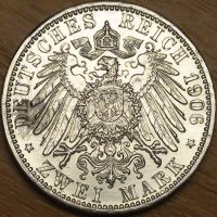 Лот: 16225096. Фото: 2. 2 марки 1906г. Баден. Золотая... Монеты