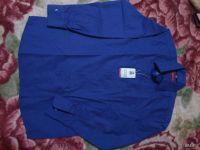 Лот: 10332394. Фото: 2. Рубашка синяя 140-146. Одежда и аксессуары