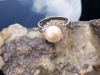 Лот: 17846040. Фото: 2. Кольцо Жемчуг и Цирконы. Ювелирные изделия, бижутерия, часы