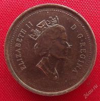Лот: 2578783. Фото: 2. (№2229) 1 цент 1998 (Канада) гурт... Монеты