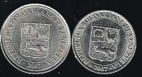 Лот: 11595960. Фото: 2. 25 и 50 сентимо 2007 г. Венесуэла. Монеты