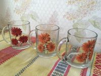 Лот: 13640029. Фото: 2. Кружки стекло Вкусный принт 6шт... Посуда, кухонная утварь