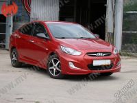 Лот: 5834704. Фото: 5. Накладки на пороги, Hyundai Solaris...