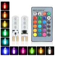Лот: 11868470. Фото: 2. Т10 LED лампочки RGB светодиодные... Автохимия, масла, тюнинг