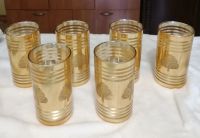 Лот: 20852383. Фото: 2. Стаканы СССР позолоченные - набор... Посуда, кухонная утварь
