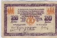 Лот: 1416870. Фото: 2. Австрия. Нотгельд. 20 геллер 1920г... Банкноты