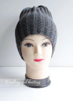 Лот: 10311848. Фото: 3. Вязаная шапка "Меренго", унисекс. Одежда, обувь, галантерея