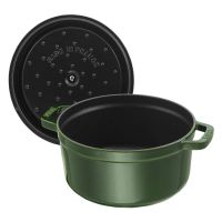 Лот: 24941799. Фото: 3. Кокот Staub круглый 4,6л, зеленый. Домашний быт