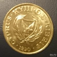 Лот: 8273666. Фото: 2. 10 центов Кипр 1990г. Монеты