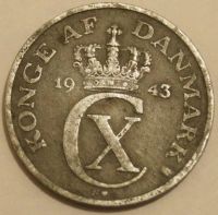 Лот: 7947390. Фото: 2. 2 эре 1943 Дания. Монеты