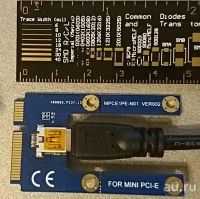Лот: 9907118. Фото: 4. Райзер (Riser) Mini PCI-E = PCI-E... Красноярск