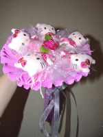 Лот: 5095876. Фото: 2. Букет из игрушек китти 5 шт на... Цветы, букеты