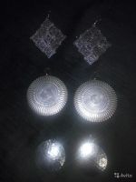 Лот: 12668894. Фото: 2. Кольца серебро, серьги бижутерия. Ювелирные изделия, бижутерия, часы