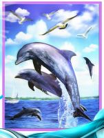 Лот: 7321102. Фото: 2. Наклейки 3D Дельфины. Предметы интерьера