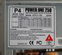 Лот: 12486436. Фото: 2. Блок питания ATX Power One 250W. Комплектующие