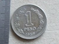 Лот: 11106110. Фото: 8. Монета 1 песо один Аргентина 1959...