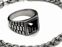 Лот: 25273992. Фото: 5. ★ Перстень мужской из нержавеющей...
