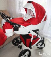 Лот: 16087474. Фото: 3. Коляска 3 в 1 Verdi Vango красная. Дети растут