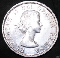 Лот: 13623876. Фото: 2. Канада. 1 доллар. 1958 год. Британская... Монеты