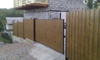 Лот: 9348378. Фото: 2. откатные ворота по средней балки. Срубы и конструкции