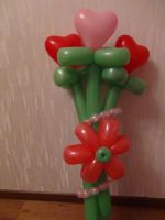 Лот: 3693102. Фото: 3. Букет "Сердечки" из воздушных... Красноярск