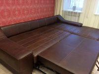 Лот: 10981740. Фото: 3. Диван раскладной кожаный VIP. Мебель