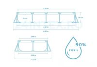 Лот: 19021970. Фото: 2. Бассейн каркасный Rectangular... Для дачи, дома, огорода, бани, парка