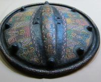 Лот: 17452330. Фото: 2. Аутентичный эфиопский щит с библейскими... Предметы интерьера