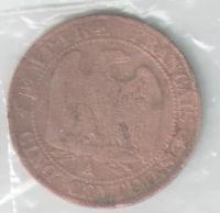 Лот: 13056081. Фото: 2. 5 сантим 1856 года (А - Париж... Монеты