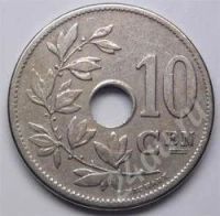 Лот: 217043. Фото: 2. Бельгия. 10 сантим 1905г. (1-2... Монеты