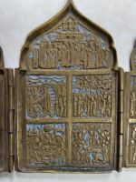 Лот: 25406466. Фото: 6. Складень 4-х створчатый.. Бронза...