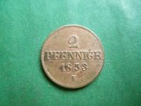 Лот: 25065727. Фото: 2. Германия Саксония 2 пфеннига 1853... Монеты
