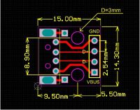 Лот: 12366050. Фото: 5. Плата с гнездом microUSB на DIP...