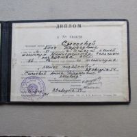 Лот: 20835418. Фото: 2. Документ СССР Диплом 1954 г. лесной... Открытки, билеты и др.