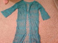 Лот: 930172. Фото: 2. вязаный бирюзовый кардиган. Женская одежда