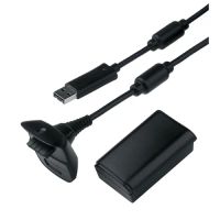 Лот: 3444019. Фото: 2. X-BOX 360 Play & Charge Kit Black. Игровые приставки, консоли, видеоигры