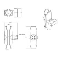 Лот: 14015145. Фото: 5. RAM Mounts Муфта 1" металлическая...