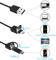 Лот: 20671806. Фото: 2. USB+microUSB камера-эндоскоп с... Инструмент