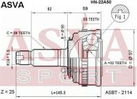 Лот: 24755861. Фото: 2. Шрус Наружный 32X60x28 ASVA арт... Красноярск