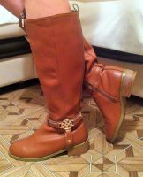 Лот: 3577377. Фото: 6. кожаные осенние сапоги Tory Burch...