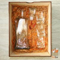 Лот: 11014728. Фото: 2. Подарочный набор в деревянном... Сувениры, подарки