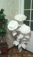 Лот: 9099597. Фото: 3. Розы белые, букет. Огромный светильник... Одежда, обувь, галантерея