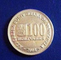 Лот: 20109772. Фото: 2. Венесуэла 100 боливаров 2001 Y... Монеты