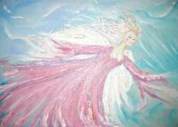 Лот: 4206333. Фото: 2. волшебная картина "Розовый ангел... Изобразительное искусство
