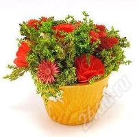 Лот: 675024. Фото: 2. Композиция из сухоцветов. Новая... Цветы, букеты