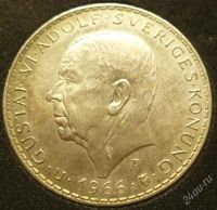 Лот: 1584945. Фото: 2. 5 крон 1966 г. Швеция, 18 грамм... Монеты