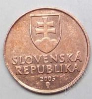 Лот: 1438661. Фото: 2. Словакия. 50 геллер 2005г. Монеты