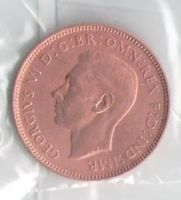 Лот: 13059753. Фото: 2. 1 фартинг (1/4 пенни) Англия 1944... Монеты